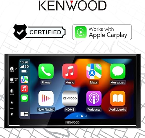 Miniatura 2 de KENWOOD DMX7709S Pantalla táctil capacitiva de 6.8 pulgadas, estéreo para automóvil, CarPlay y Android Auto, Bluetooth, radio AM/FM, reproductor de