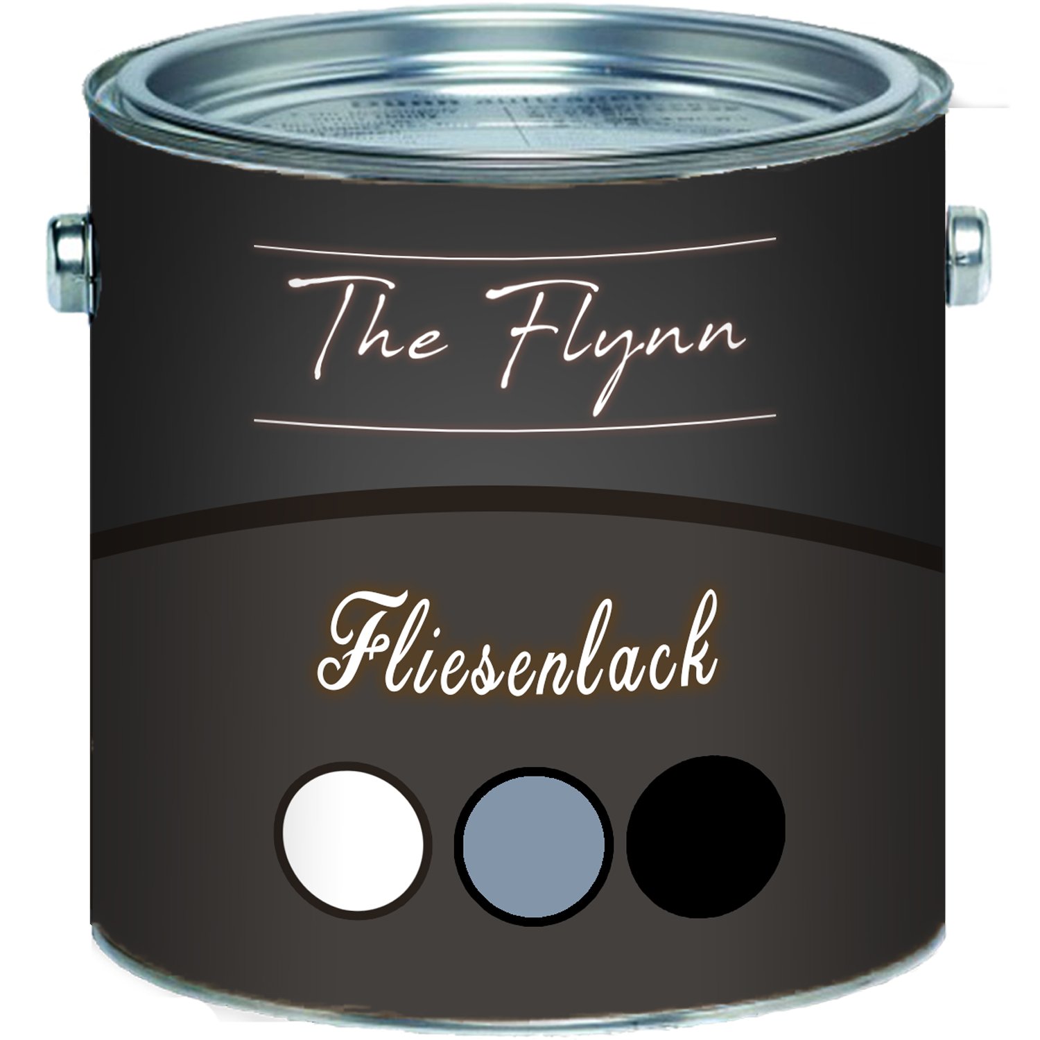 hochwertiger Fliesenlack glänzend Grau Weiß Schwarz Cremeweiß Anthrazitgrau Lichtgrau Silbergrau Farbauswahl 2 Komponenten Fliesenlack inkl. Härter (1 L, Schwarz)
