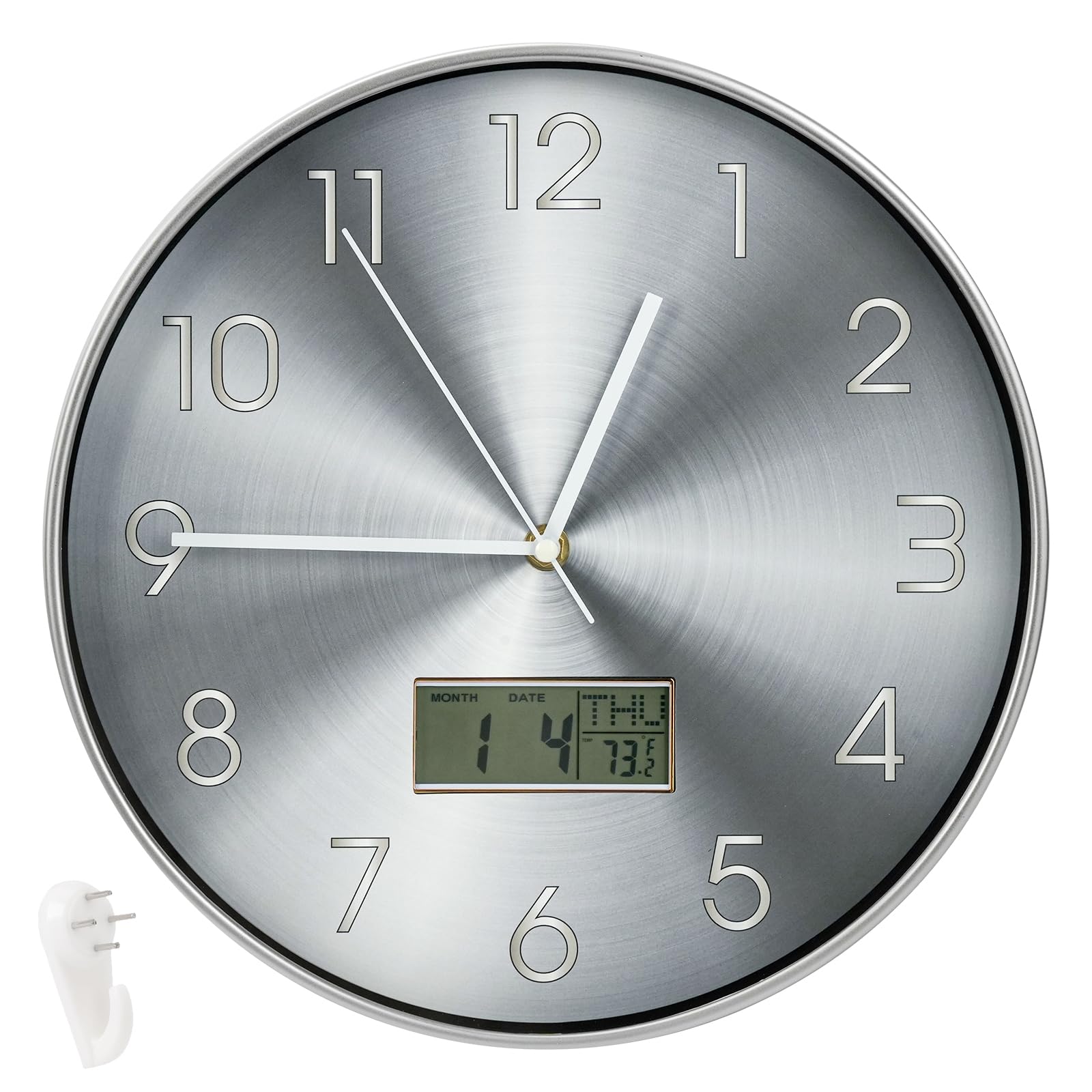 Horloge numérique 30,5 cm à piles pour ne plus oublier la date