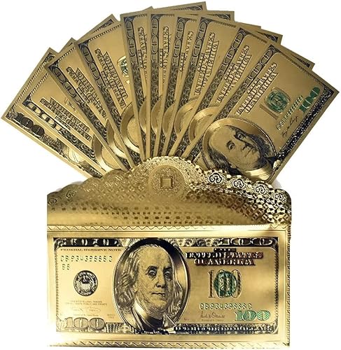 Miniatura 2 de 10 sobres de dinero con 7 billetes de dólar dorados para regalos en efectivo, sobre de billetes de 100 dólares, regalo de tarjeta de dinero, chapado