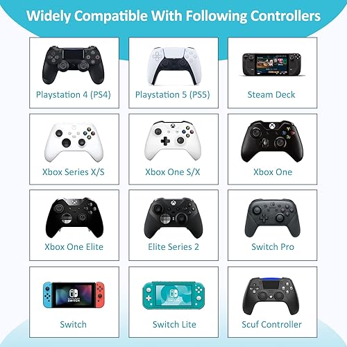 Miniatura 2 de MoKo 18 anillos de precisión para control de movimiento para PS5 Steam Deck PS4 Xbox Series XS Xbox One Switch Switch OLED Switch Pro 4 fortalezas