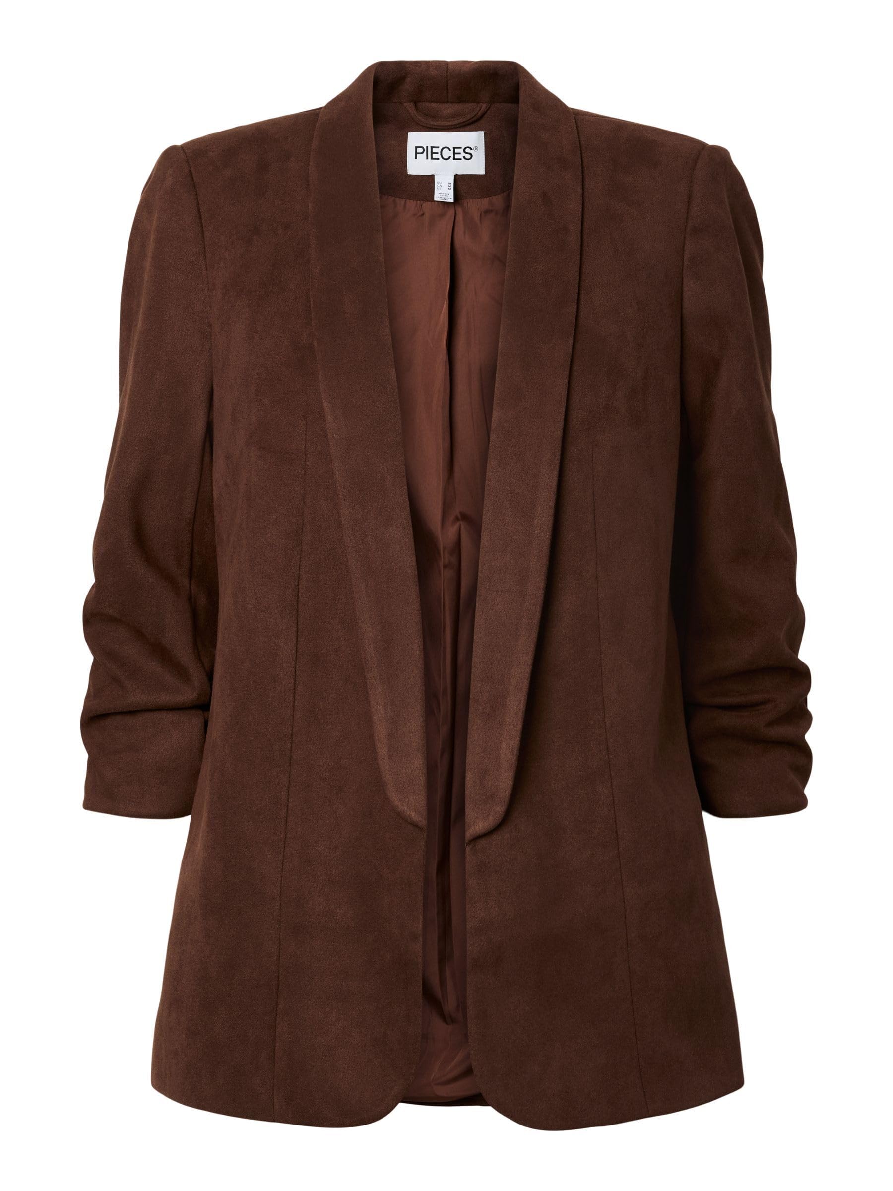 Pieces Damen Pcbosella 3/4 Brushed Blazer Pcbosella 3/4 Brushed Blazer (1er Pack)