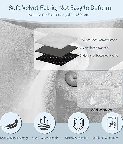 Miniatura 2 de Cama de avión para niños, cama de viaje para niños, extensor de asiento de avión para niños, cubierta de bandeja de avión con soporte integrado,