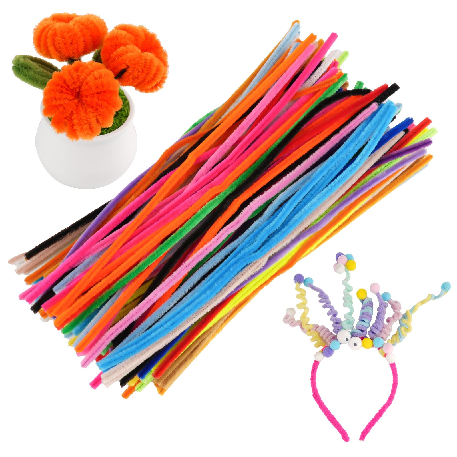 200Pcs Coloured Pipe Cleaners, 30cm Pipecleaners Wire Sculpture for Craft โ image 1