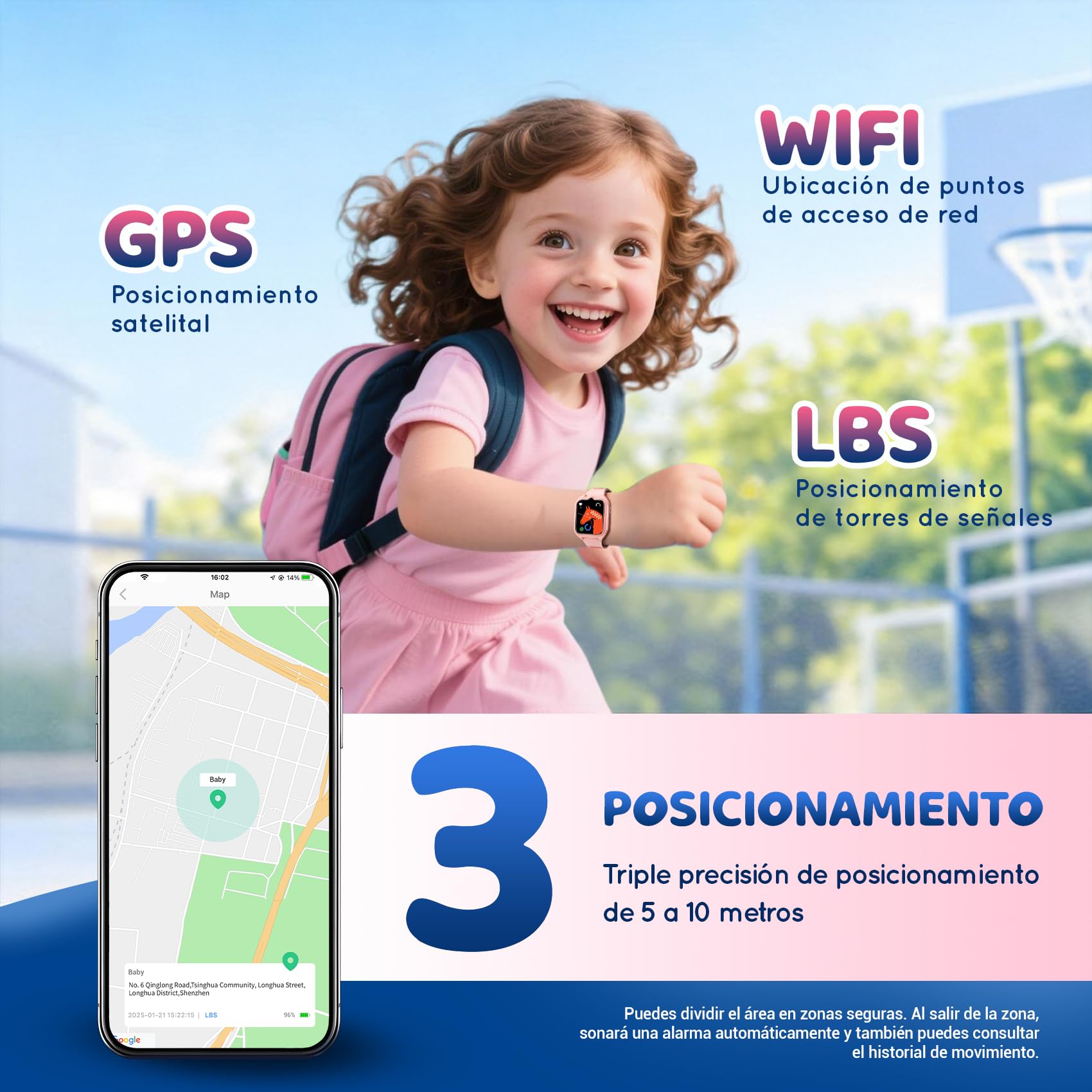 Blackview 4G Reloj Inteligente Niño con GPS, SOS, Videollamadas, Chat de Voz, 1.75” Smartwatch Niños con Podómetro, LED Linterna, Modo Escuela, Despertador, Juego, para Niños Niñas, Azul