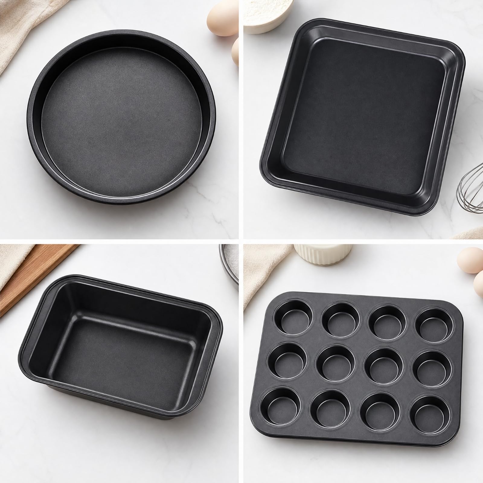 5 Stück 12er-Muffinform Kastenform vielseitig kreisförmige Kuchenform für Dessertzubereitung,