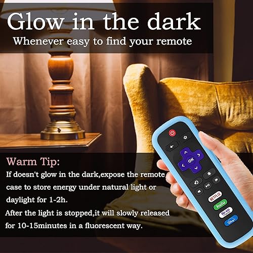 Miniatura 4 de Paquete de 3 fundas a distancia para Roku  TCL  Hisense Roku  Funda protectora universal de silicona para Roku Express 4K+ 2021  Roku Streaming