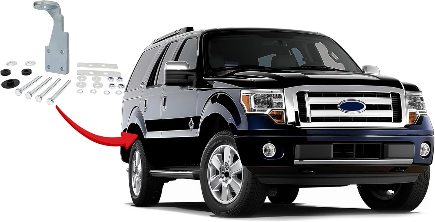 KUAFU Shock Mount Reinforcement Bracket Kit Steel Zinc Plated Silvery Rear Shock Mount Right Passenger Side Bolt on