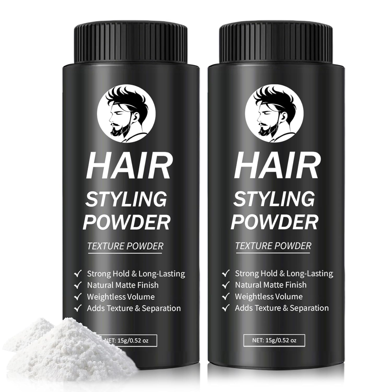 DAMUSI Hair Styling Powder for Men Women - Volumizing and Texturizing Powder Matte Finish Natural Look Mattifying Hair