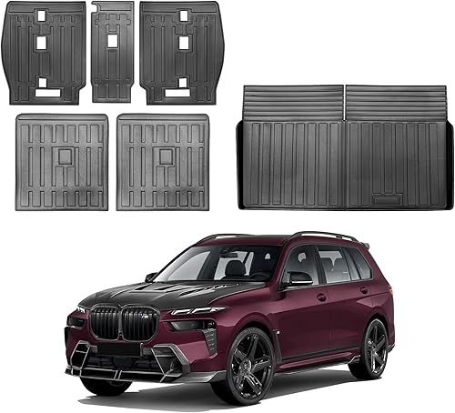 Miniatura 38 de Compatible para Toyota Highlander 2014-2019 Alfombrilla de carga alfombrilla de respaldo 2 en 1 Todo Clima Forro de Carga TPE para Accesorios Toyota