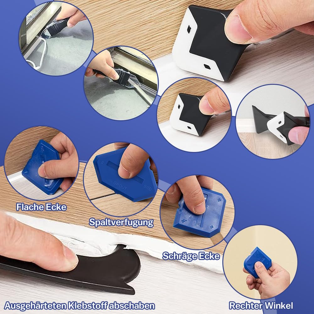 Pressa per cartucce elettrica in silicone con 2 batterie (21 V 2 Ah), pistola a cartuccia 7840 N con LED, 16 X ugello di tenuta, 6 X base di ricambio, 0-32 mm/s, 6 velocità, per salsiccia da 600 ml,
