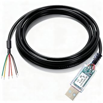 USB RS485-WE-5000-BT Serial Adapter Cable, USB to RS-485, RS485-WE Converter Cable 6 Wire End, Built-in FT232 IC, 16FT / 5M