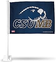 Vista 34 de Rico Industries Bandera de coche de doble cara de la NCAA, gran accesorio para automóvil