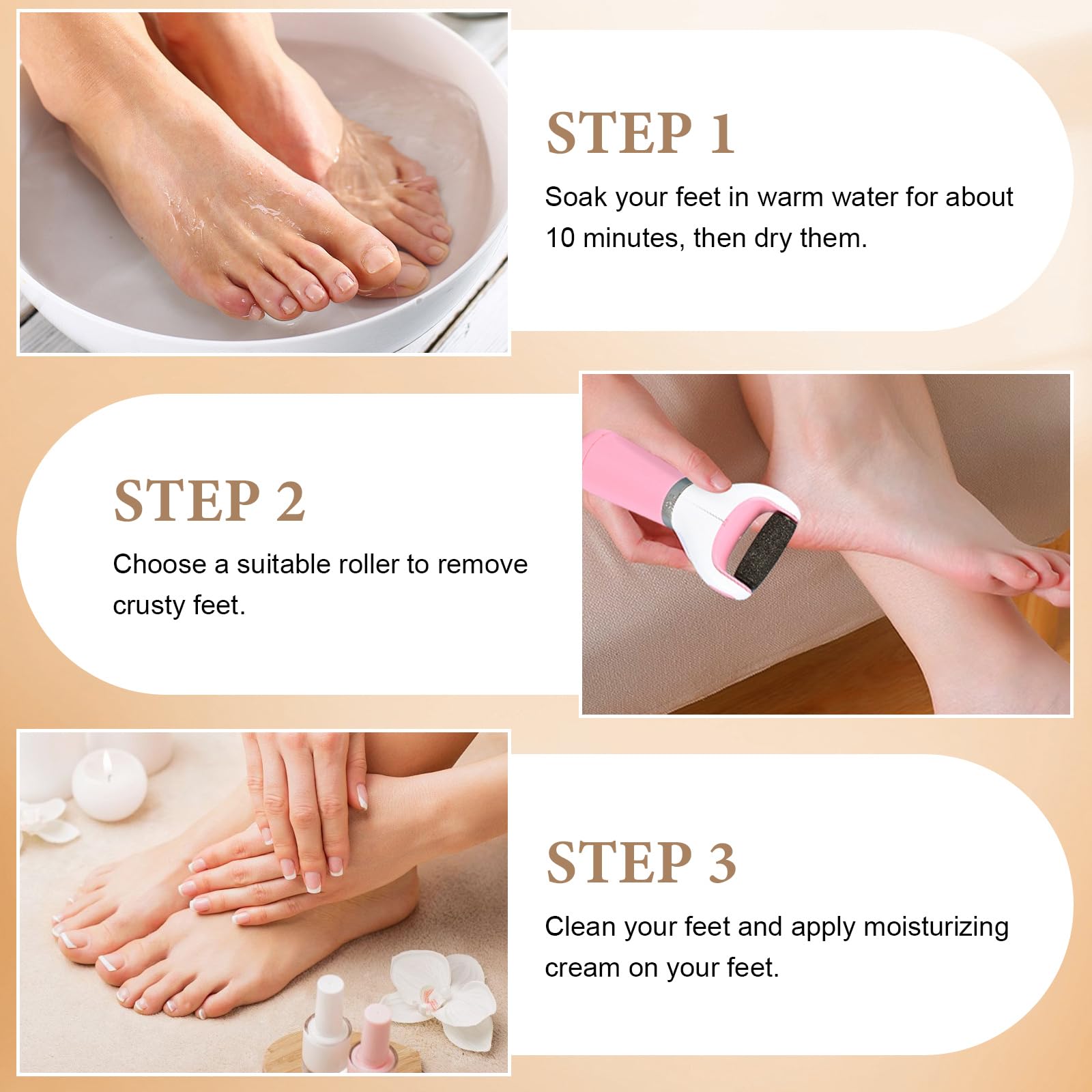 12 Piezas Repuesto para Eliminar Callos Compatible con Scholl,Rollos de Repuesto Compatible con Scholl Velvet Smooth, Kit de Cuidado Pies para Eliminación Costras y Pedicura
