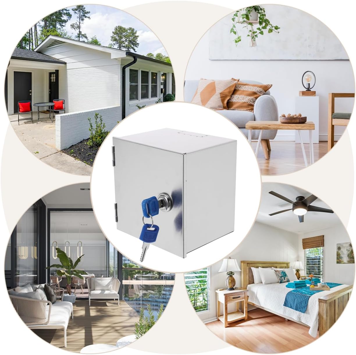 Heavy Duty Stainless Steel Weatherproof Electrical Outlet Security Box Lockable Theft Socket Cover for Outdoor Use Design Easy DIY Installation Robust