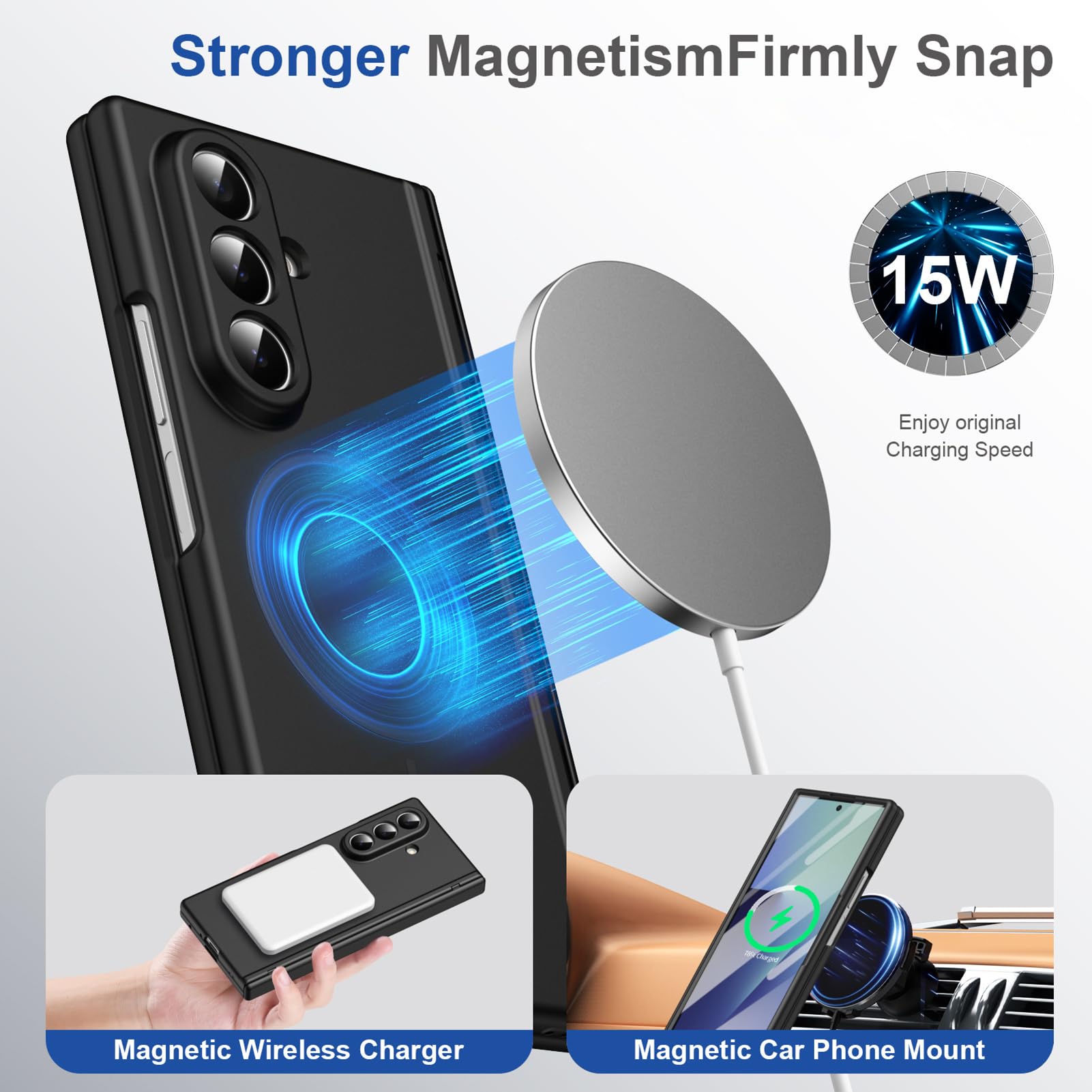 Custodia Magnetica For Samsung Galaxy Z Fold 8 Ultra, Custodia Protettiva For Lenti Completamente Avvolgente, Copertura Leggera E Ultra Sottile, Resistente Ai Graffi, Supporta La Ricarica(White)