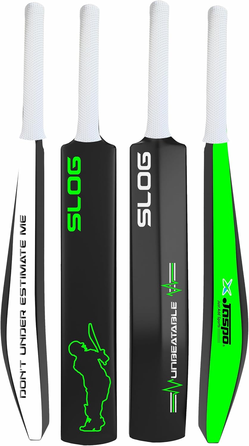 Jaspo SLOG Full Size Plastic Tennis Cricket Bat 34" x 4.5" - Lightweight Waterproof for Adults Kids Backyard Beach Fun