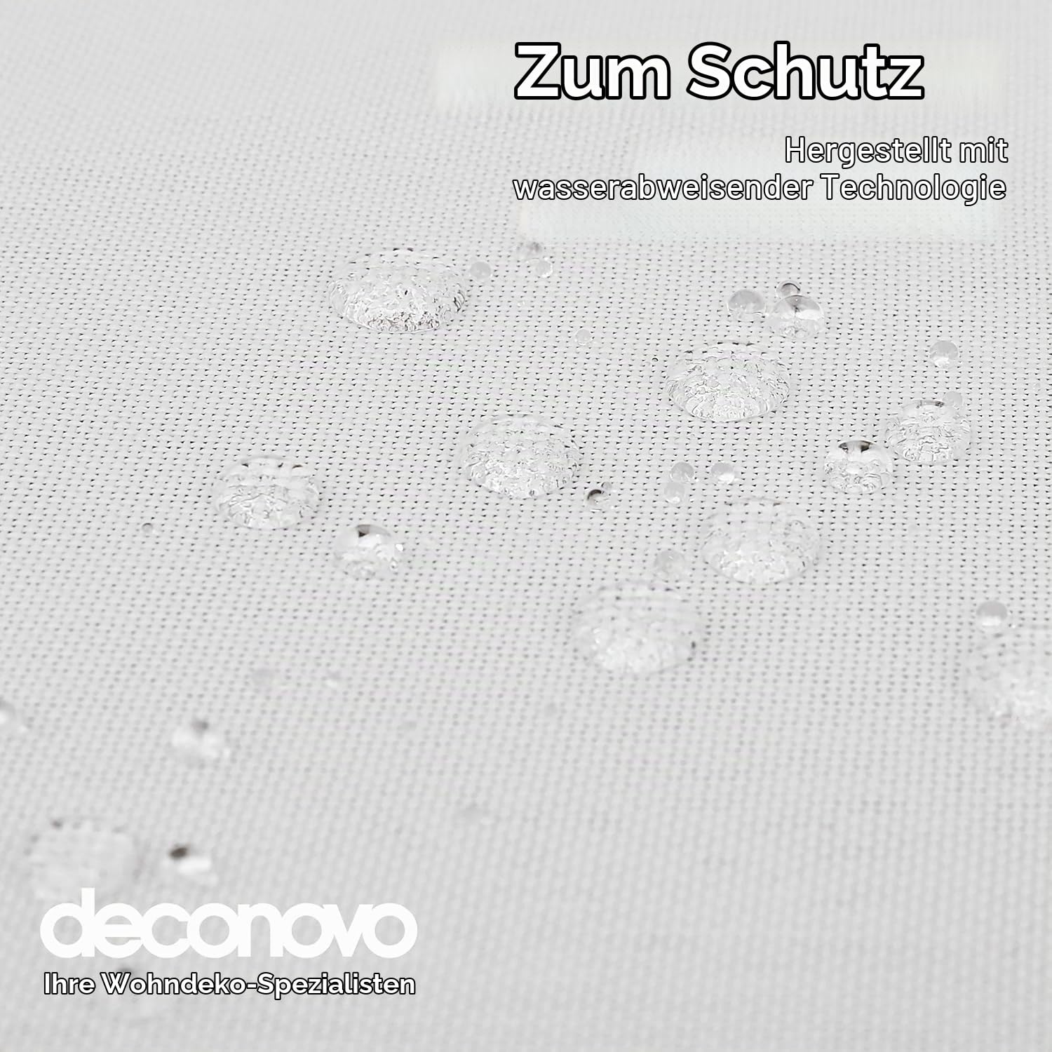 Deconovo Tischdecke Weiß 150 x 150 cm Abwischbare Tischtuch – Ansicht 4