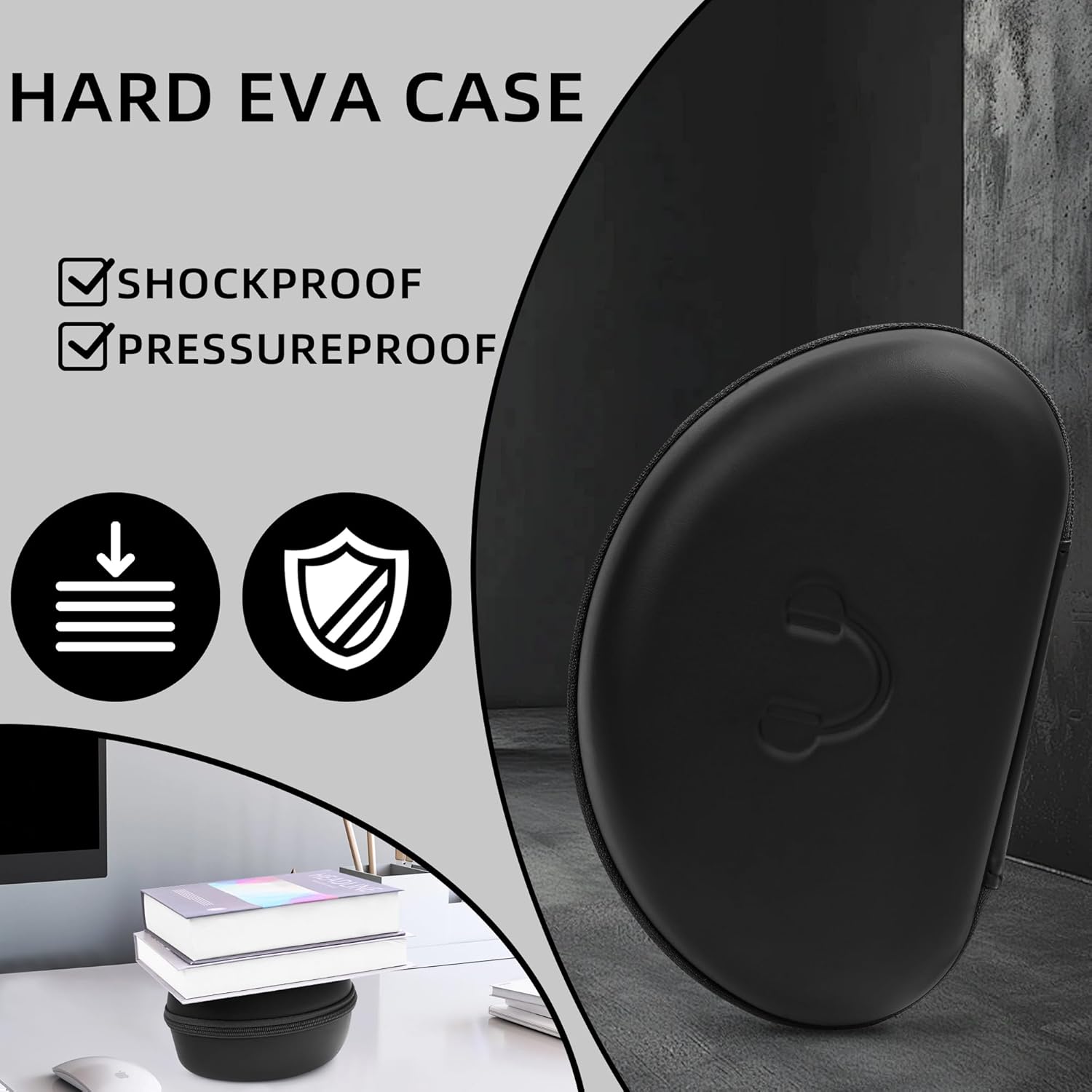 Portable Headphone Case for Beats Studio Pro / 3 Solo 3 Solo 4, Over Ear Headphone Storage Case with Large Space Pocket for Cables - Image 5