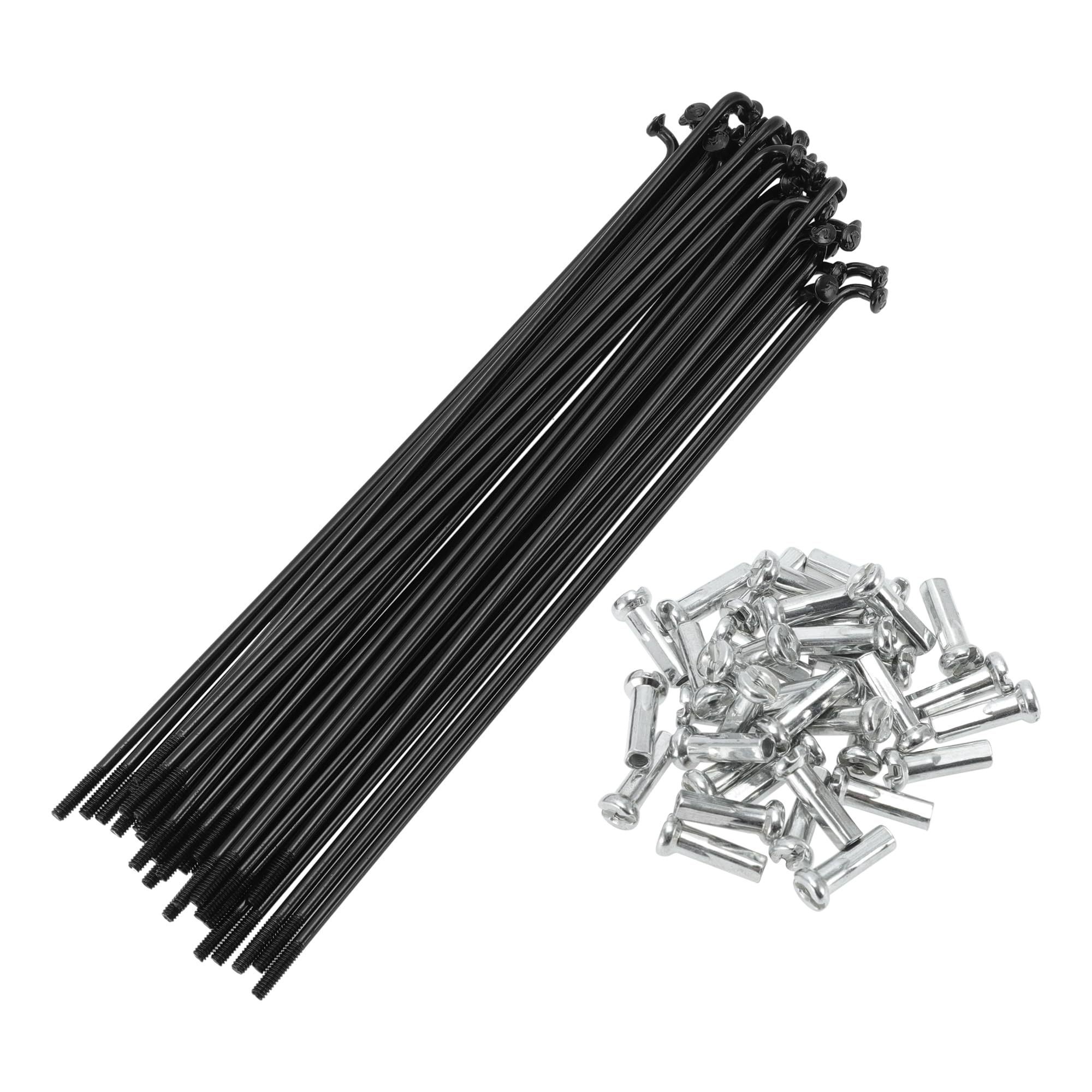 Motoforti Universal Bicycle Spokes Bike Wheel Spokes 14G 127mm Length Carbon Steel Black 1 Set