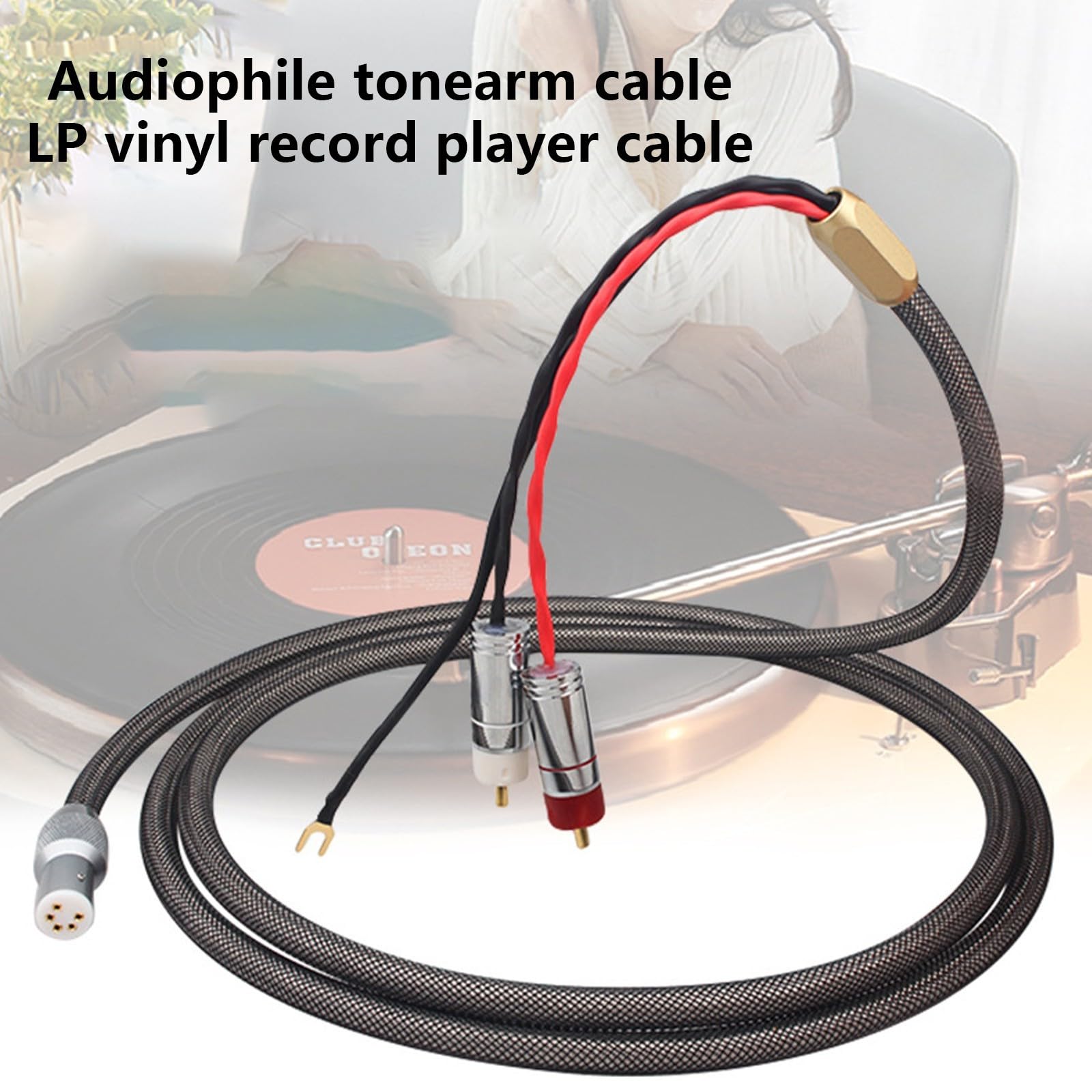 Spine di messa a terra Sound Phono Tonearm Cavo con Filo di Terra per Vinili Giradischi Estensione Cavo Accessorie Tonearm