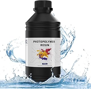 BIQU Water Washable 3D Printer Resin, 405nm UV Cured 3D Printing Resin for LCD 3D Printers, 3D Printer Resin Easy to Clean and Cure, High Precision Low Odor, Non-Brittle, Non-Toxic, 1000g Black