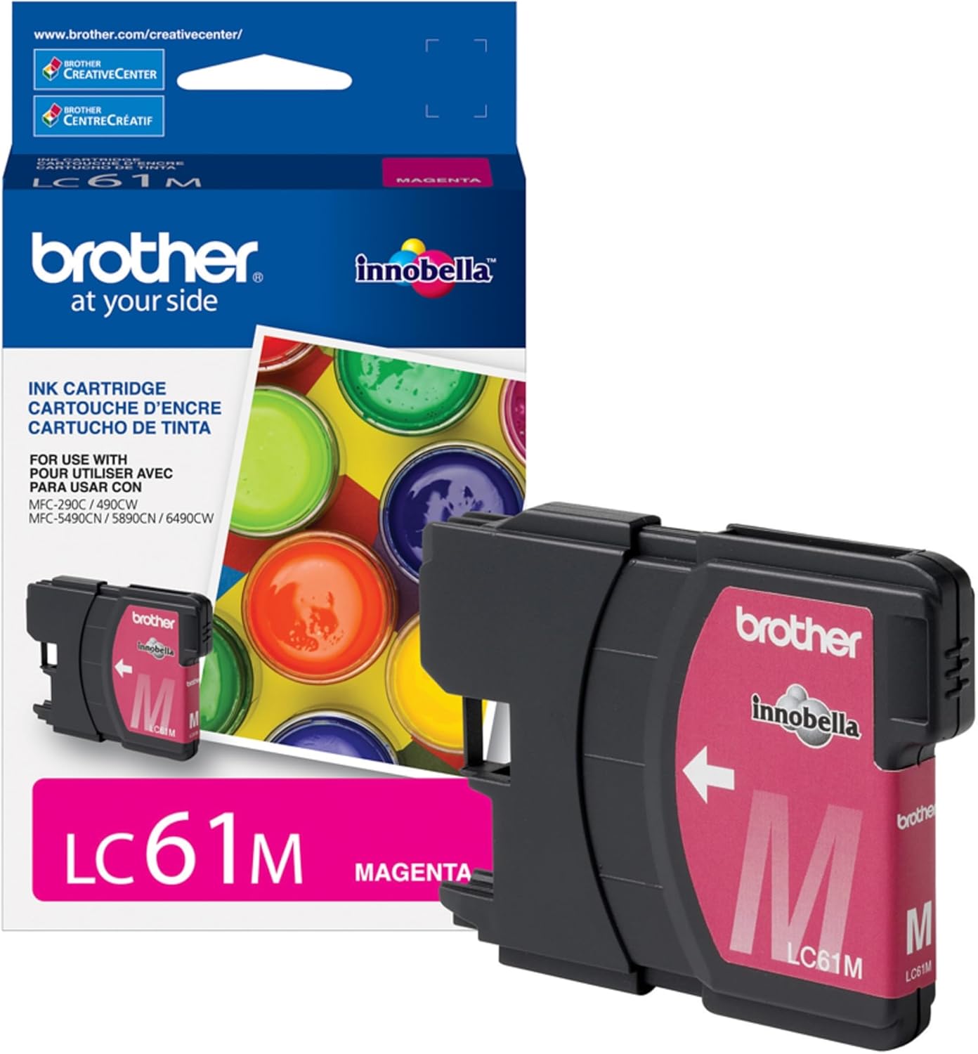 Brother LC61Y -Ink Cartridge, 325 Page-Yield, Yellow
