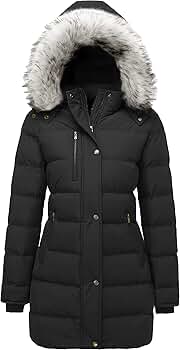 ジャケット・アウター KOCHE Parka Docking Long Coat Amazon.com: Ampake Women's Winter Parka Coat Thicken Puffer