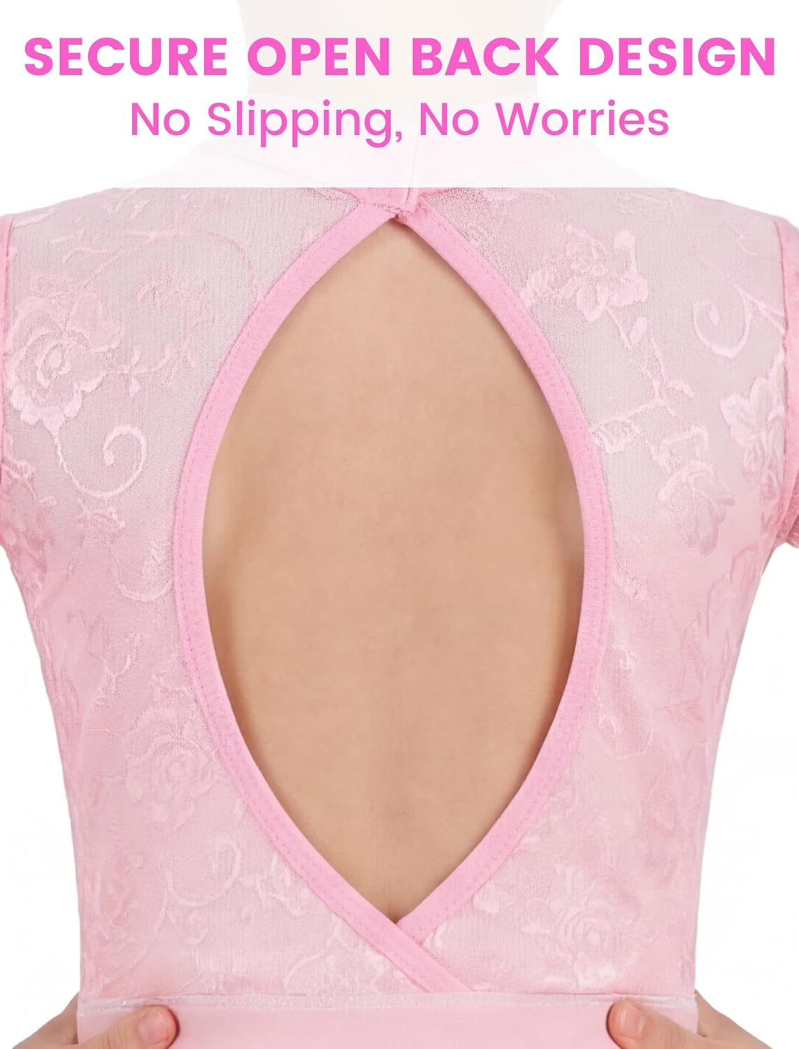 Gogokids Girls Ballet Leotards, Toddler Hollow Back Dance Dress with Removable Skirt Combo - Image 5