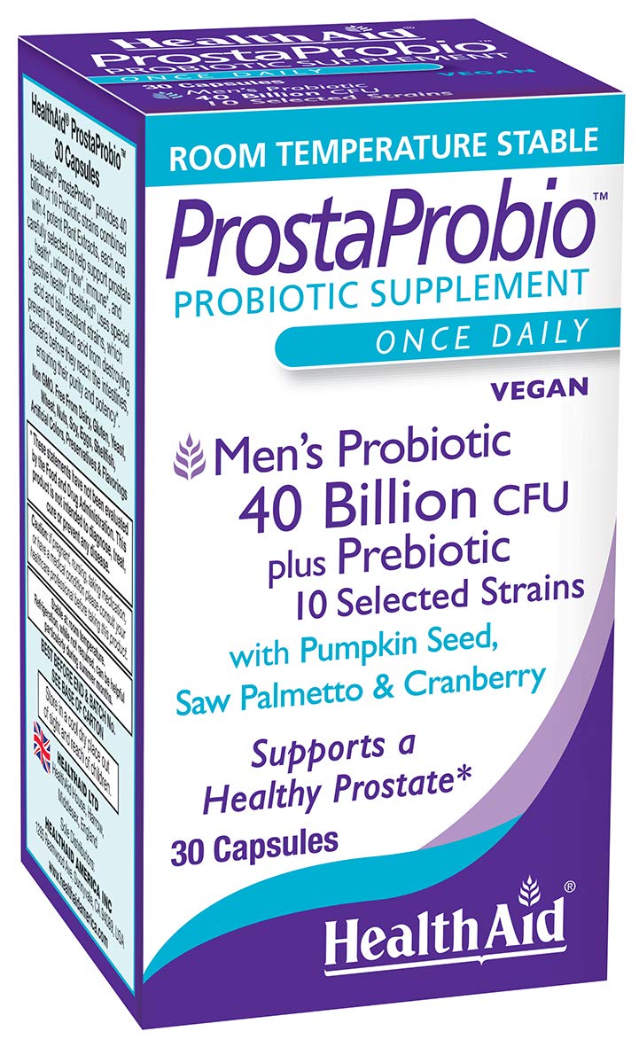 ProstaProbio, 30 CT, Once Daily, Men’s Probiotic Plus Prebiotic Supplement, 10 Selected Strains, Supports a Healthy Prostate with Pumpkin Seed, Saw Palmetto & Cranberry, Vegan ProstaProbio, 30 CT, Once Daily, Men’s Probiotic Plus Prebiotic Supplement, 10 Selected Strains, Supports a Healthy Prostate with Pumpkin Seed, Saw Palmetto & Cranberry, Vegan