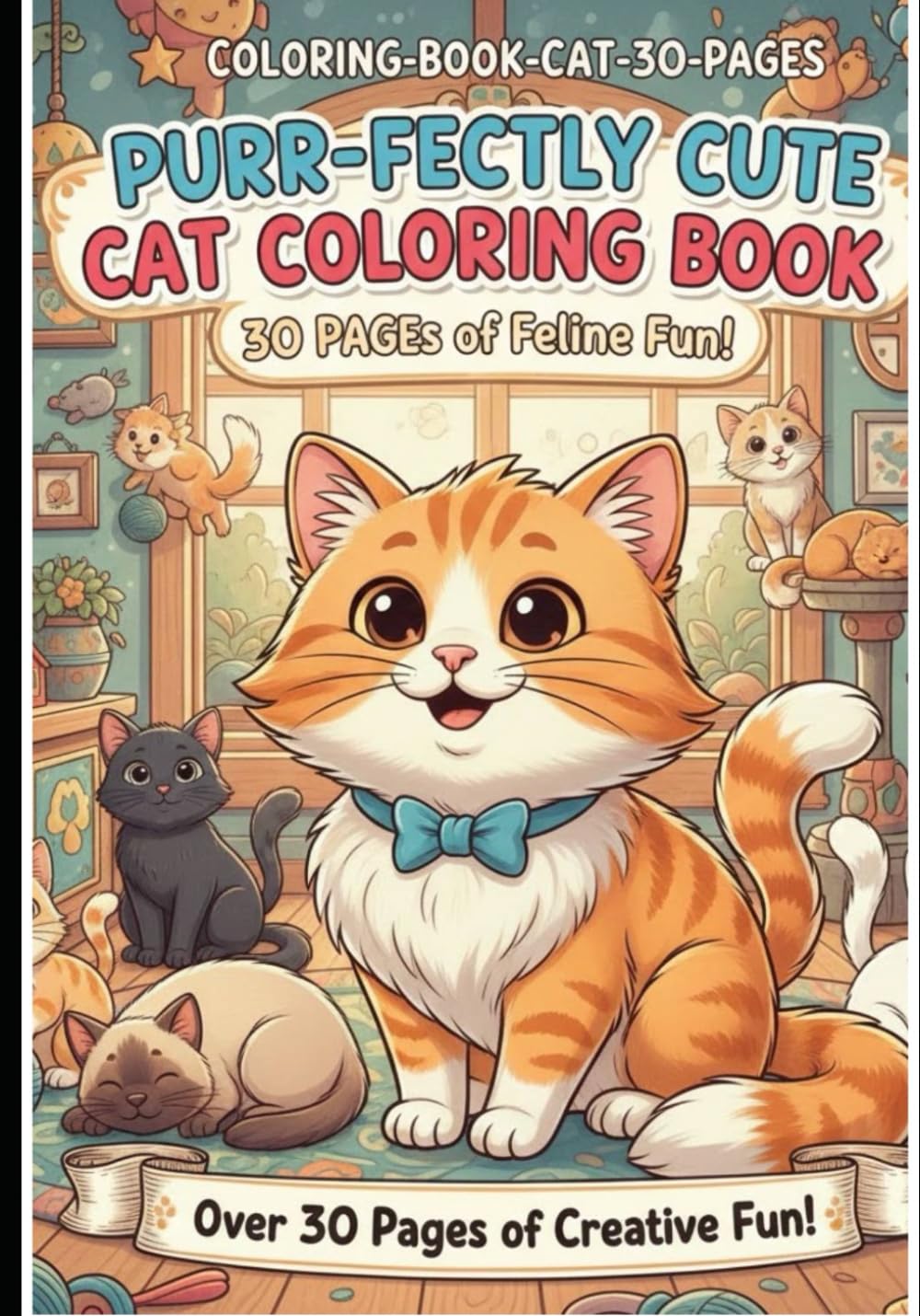 Kids cat coloring books: children colouring book