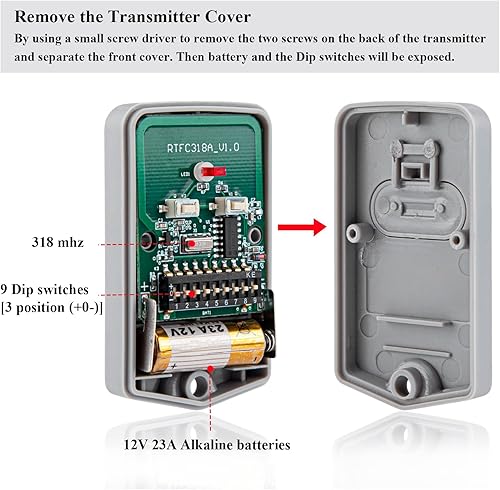 Miniatura 5 de RB741 FM135 - Abridor de puerta de repuesto para GTO Mighty Mule Linear Pro Access Gate Opener Remote 350  500  MM360  MM371W  MM372W  MM560  MM562