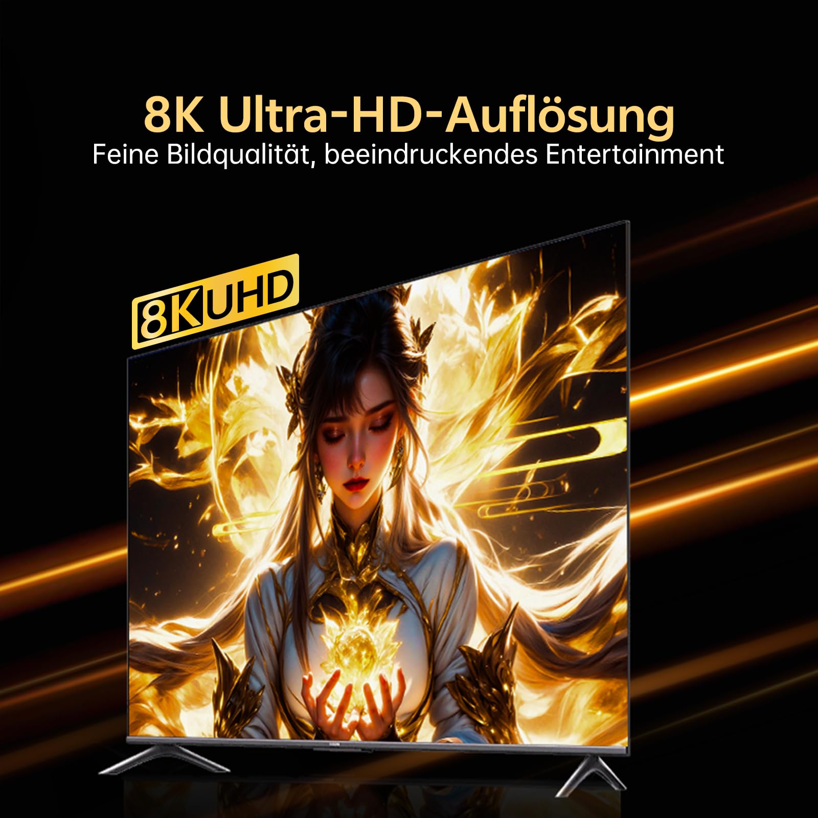 Aktives HDMI auf DisplayPort Kabel 2M - 8K@60Hz 4K@120 2K@240Hz, Unidirektional Von HDMI 2.1 Quelle zu DP1.4 Monitor, Unterstützt HDR VRR 10Bit, Kompatibel mit PS5 Xbox Swith Dock PC Laptop zu Monitor