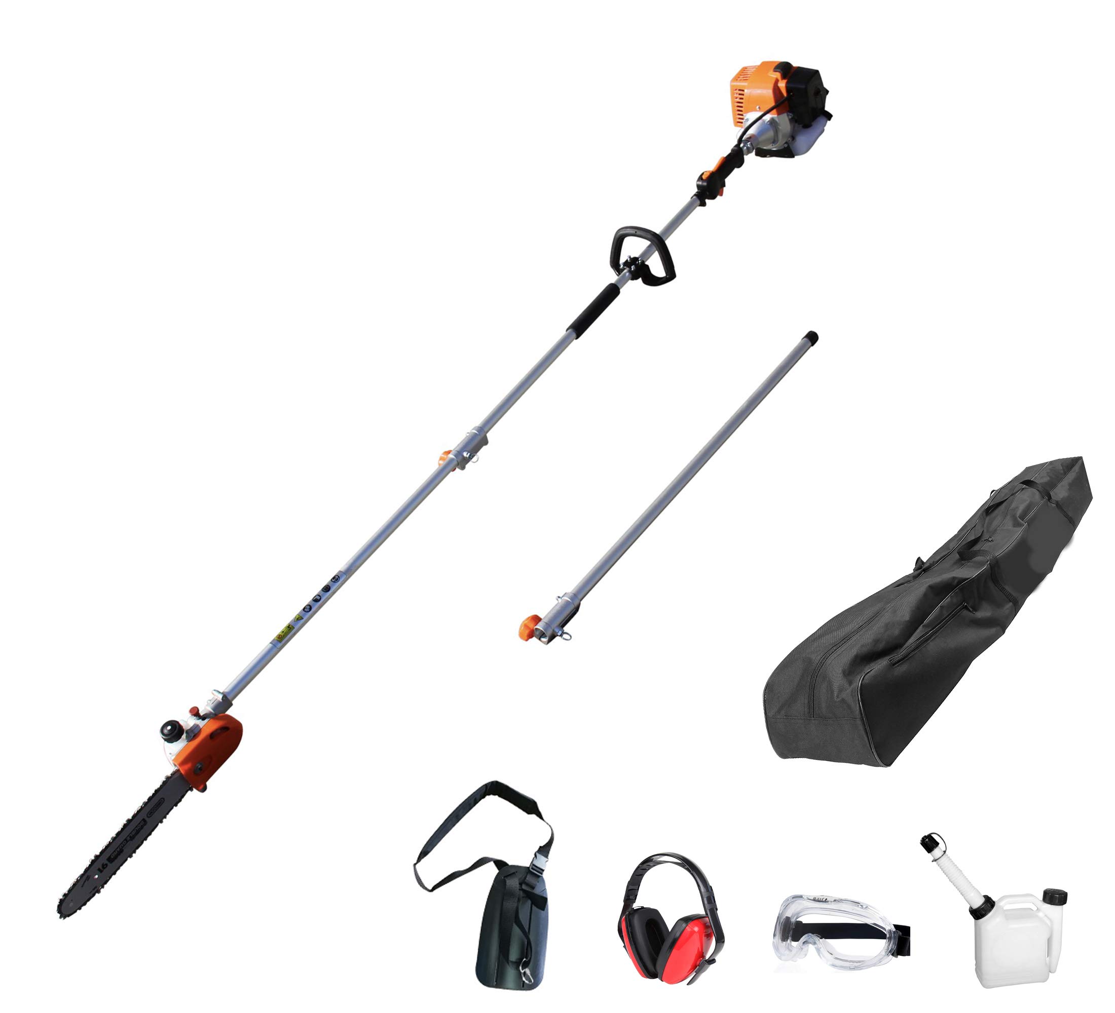 Buy LaGinza 90180 Degree 42.7cc Head Adjustable Pole Chainsaw for Tree