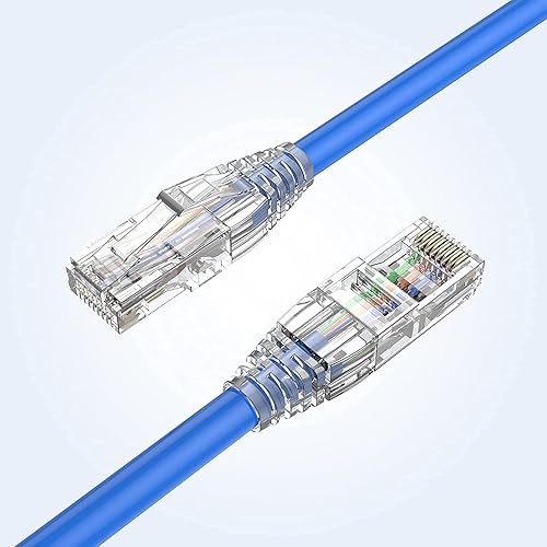 Miniatura 5 de CableCreation Conectores RJ45, paquete de 100 conectores Cat6, Cat6Cat5 8P8C, extremos de enchufe modulares con botas de alivio para cable sólido y