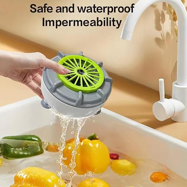 Efficient Portable Fruit and Vegetable Washer, Rechargeable, Waterproof Automatic Cleaner with Swirl & Ultrasonic Tech for Fruits, Vegetables, Grains, Meat, Seafood, and Berries (USB) - 3