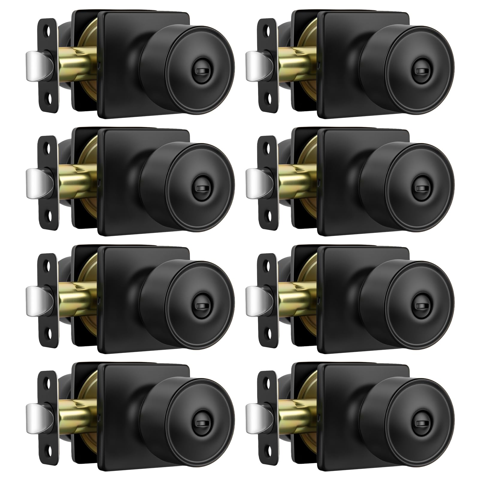 Goldenwarm Matte Black Door Knobs - 10 Pack -23