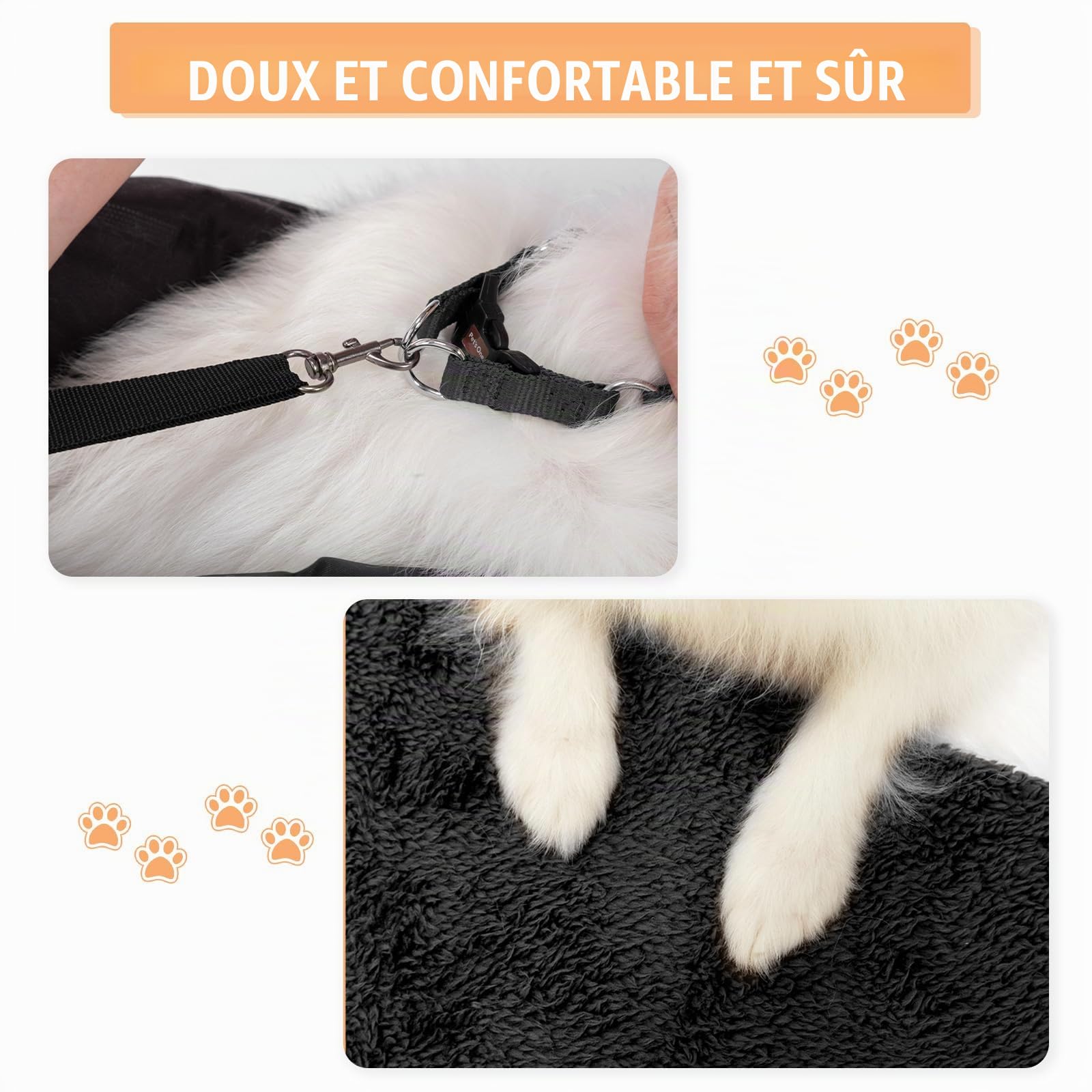 Petsfit Sac Transport Chien, Sac à Main pour Petit Chien Chat Panier Transport Sac de Voyage avec Fermeture à glissière pour Petits Chiens et Chats