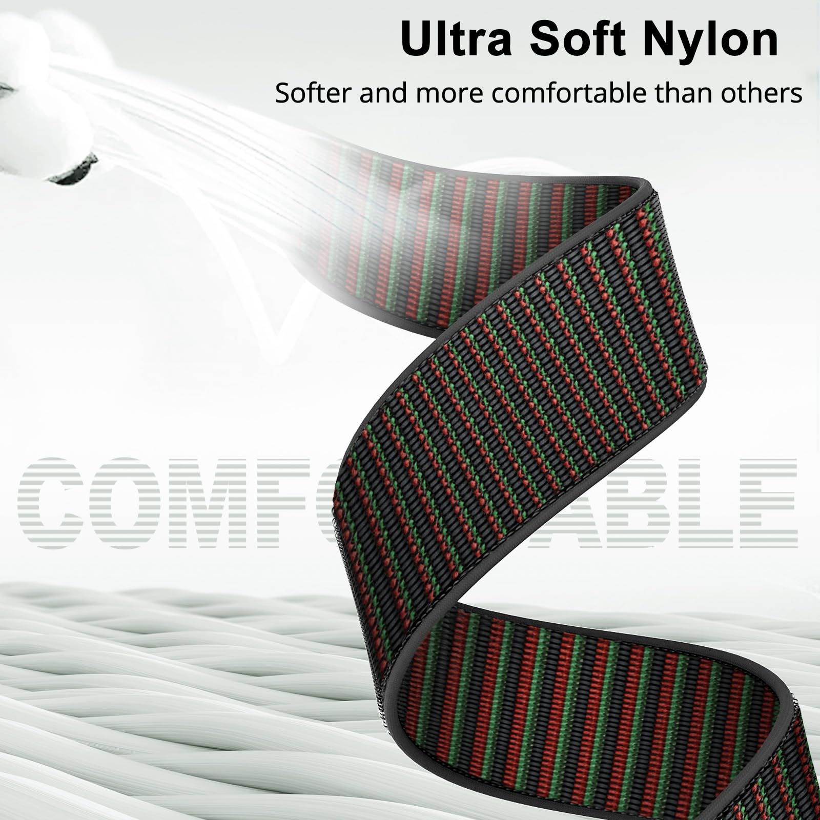 AMSKY Nylon Sport Loop Compatibile con Cinturino Apple Watch 40mm 38 mm 41 mm 42 mm 44 mm 45 mm 46 mm 49 mm Donne Uomo,Soft Sport Loop Originale Cinturini per iWatch 10 9 8 7 6 5 4 3 Se Ultra 2 1