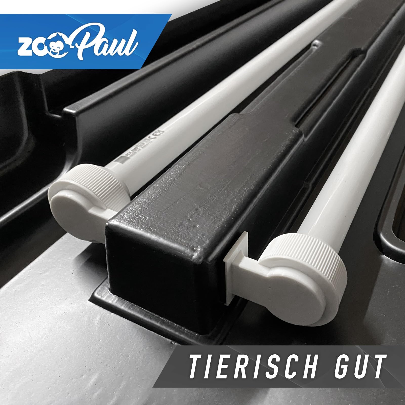 ZooPaul Aquarium Abdeckung 120x40cm inkl. Beleuchtung 2X T8 30 Watt Terrarium Deckel Haube