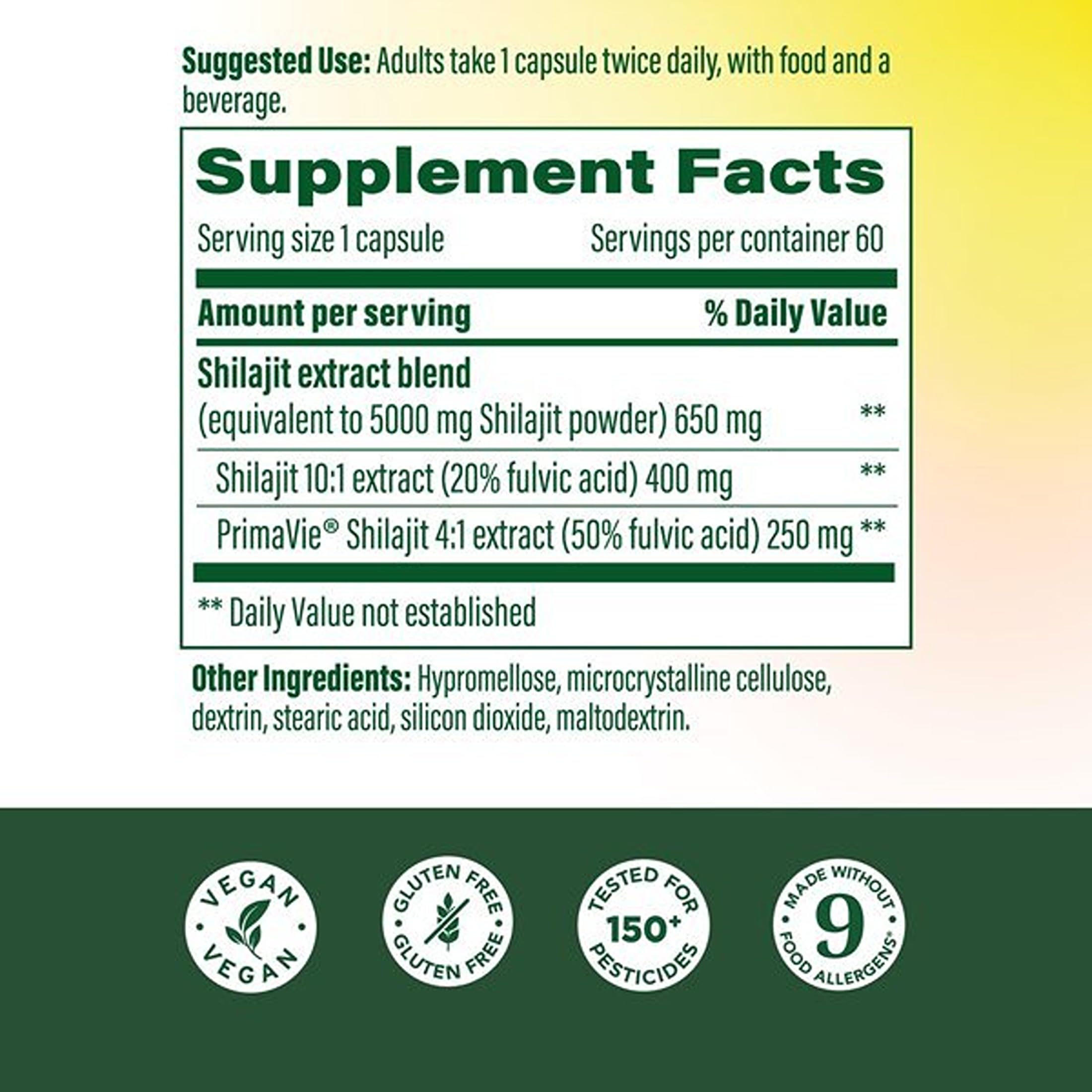 MegaFood Shilajit 10,000mg with Fulvic Acid, Energy Support, 60 Capsules — Amazon image 2