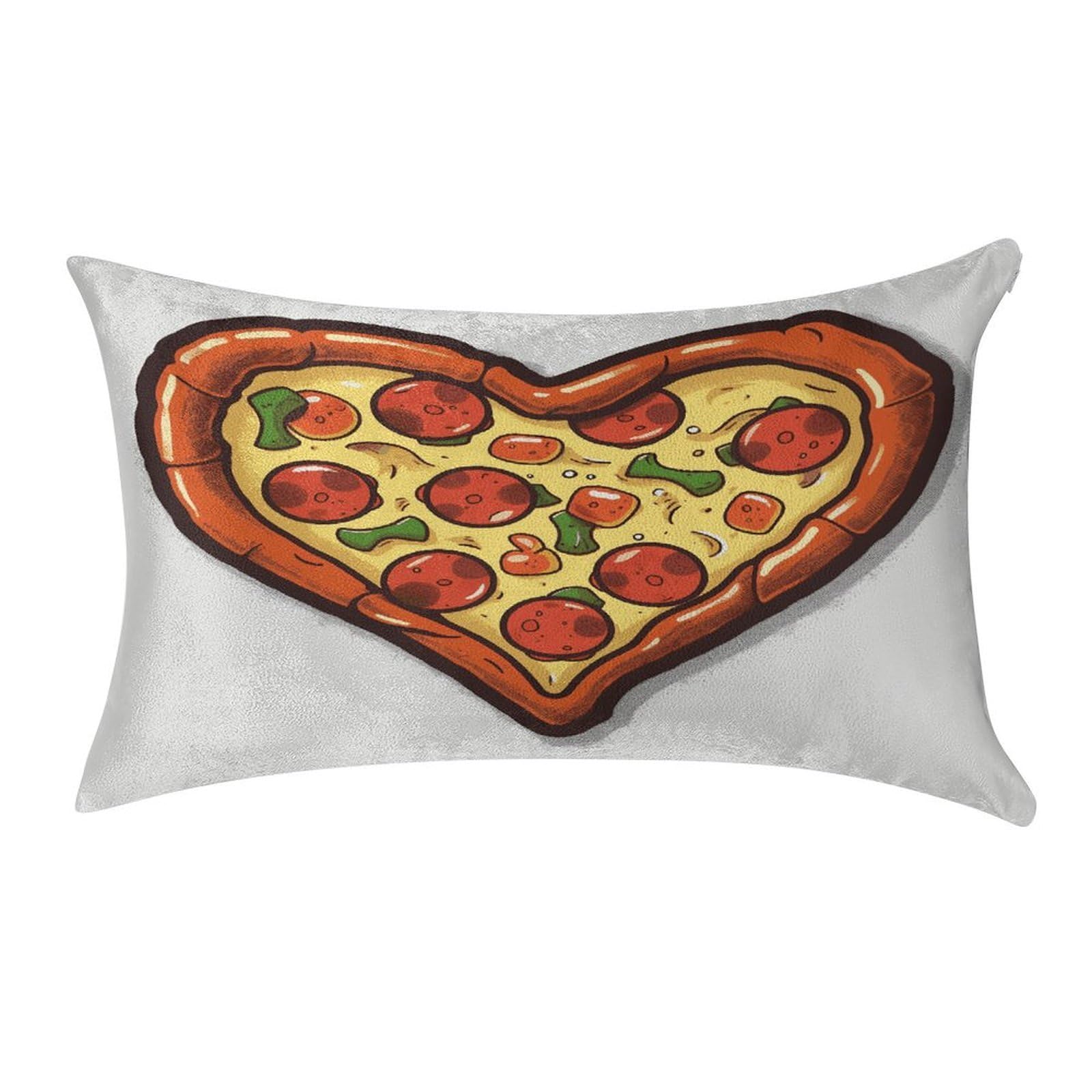 Btcowzrv Style I Love Pizza Heart Pillow Cover Pillow Case Pillowcase