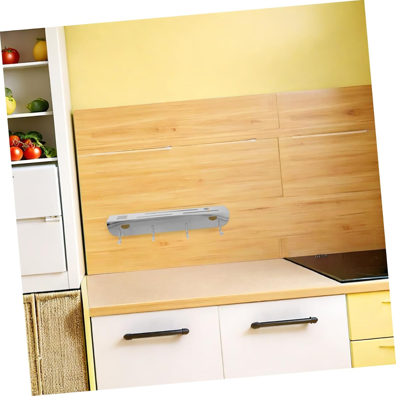 Wall Mount Knife and Utensil Rack Stainless Steel Kitchen Storage