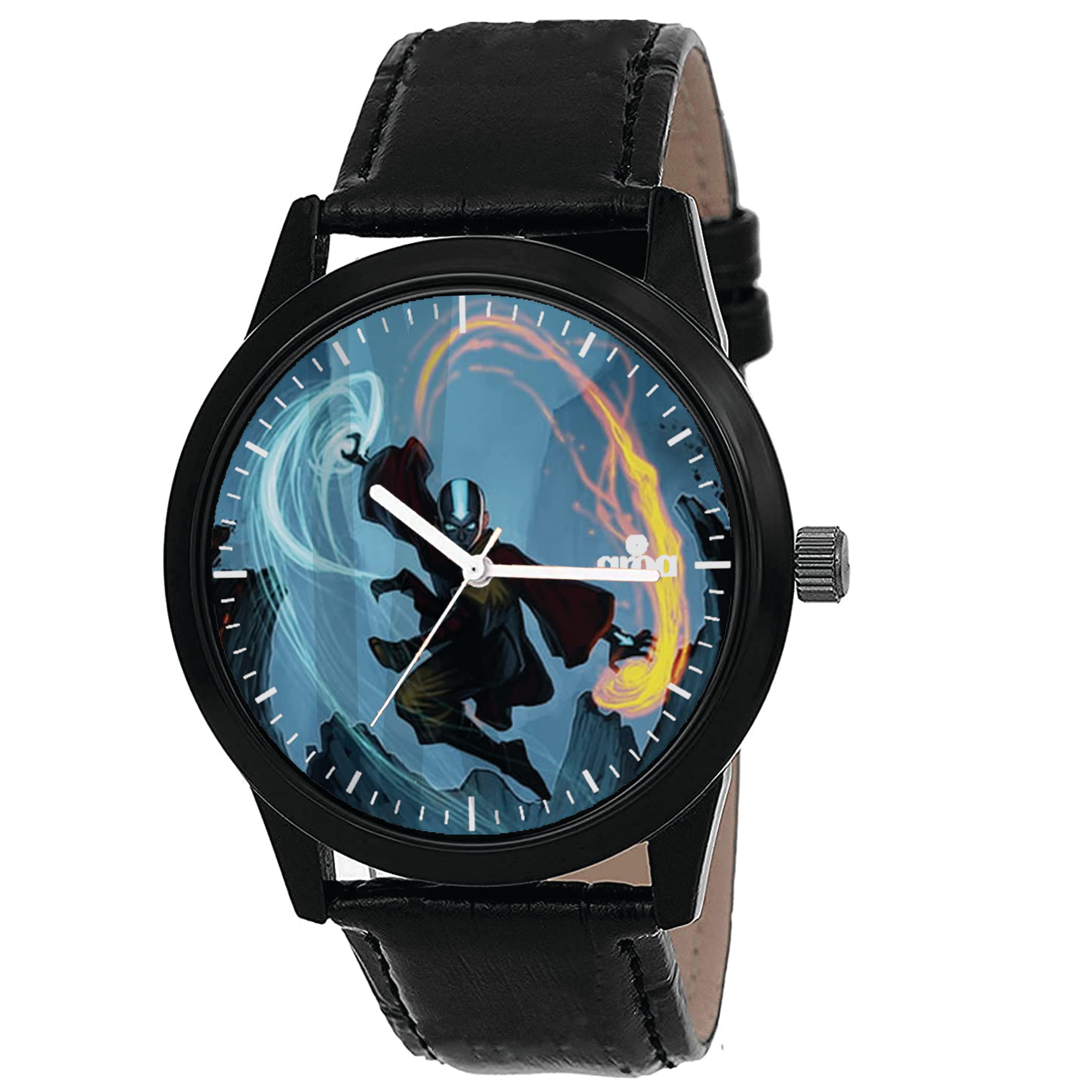 AROA Watch New Watch for Avatar The Last Airbender Fire and Air Black Metal Type Analog Black Strap Watch Blue Dial for Men Stylish Watch for Boys (B0C1ZX5Z8R) Amazon Price History, Amazon Price Tracker