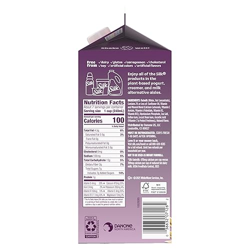 Miniatura 4 de Silk Leche de avena, original, sin lácteos, proyecto verificado sin OMG, medio galón