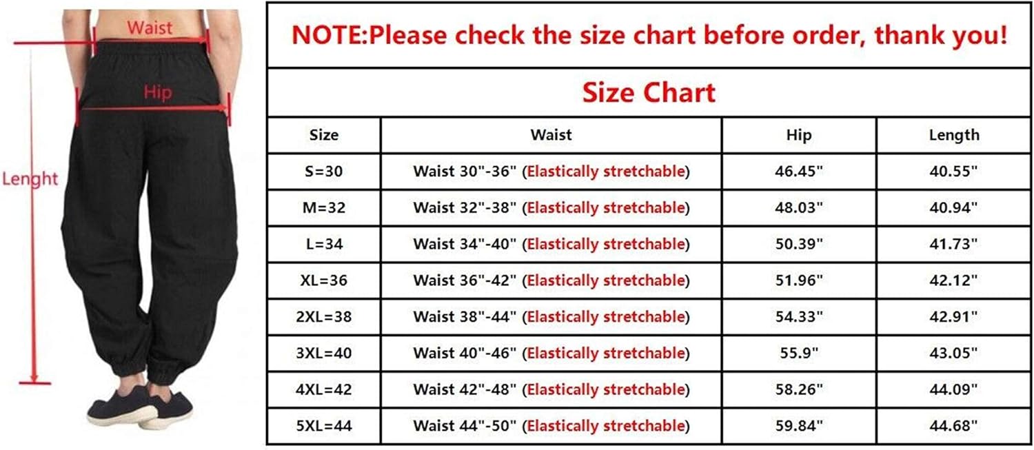perdontoo Men's Linen Cotton Loose Fit Casual Lightweight Elastic Waist Summer Pants at  Men’s Clothing store