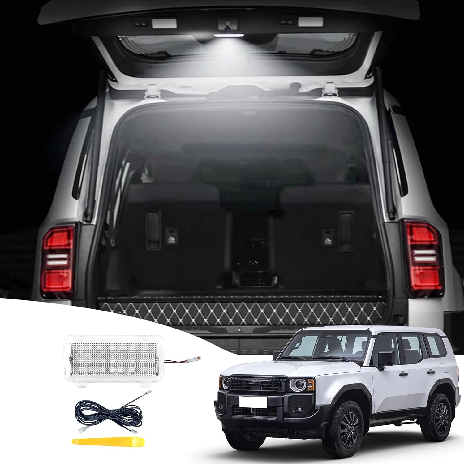 Trunk Tailgate Light for 2024-2026 Toyota Land Cruiser 250&1958 Prado LC250/Lexus GX550 Tailgate LED Light Interior Decorative Modification Accessories (Model A (Models Without Power Tailgate))