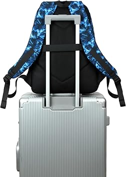 School Backpack for Boys Kids Bookbags Cool Camo Prints Elementary School Bags Travel Back Pack (Blue Graffiti)