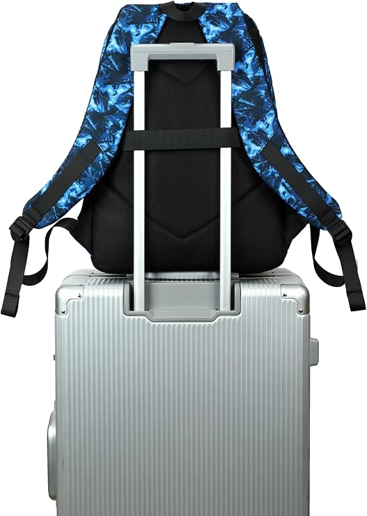 School Backpack for Boys Kids Bookbags Cool Camo Prints Elementary School Bags Travel Back Pack (Blue Graffiti)
