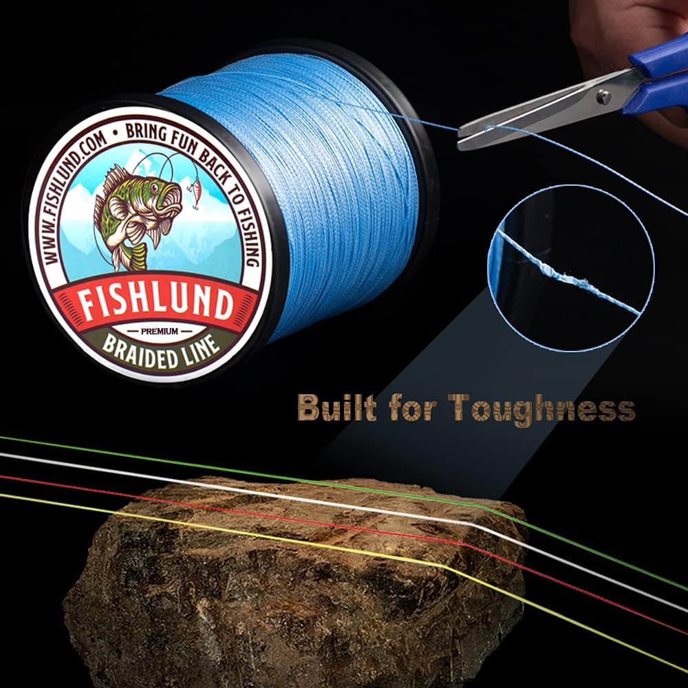 Braided Fishing Line, Featured Colorfast Fishing Line Braid, Strong, Smooth, Round, Sensitive, Test Pound Braided Line